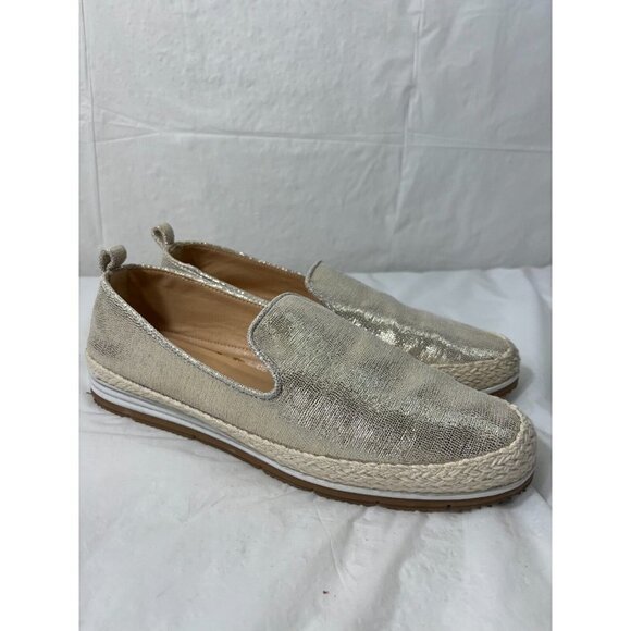 Alex Marie Raanata Espadrille Slip-Ons size 9.5 TAUPE SOFT GOLD - Picture 12 of 16
